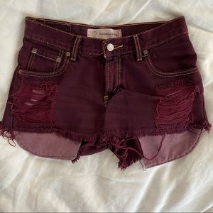 LEVIS 550 RELAXED FIT BURGUNDY SHORTS